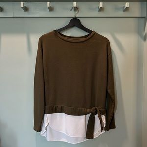 Loft Tie Hem Sweatshirt - XSP